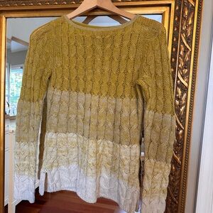 Sparrow Knit Sweater - Mustard and Cream